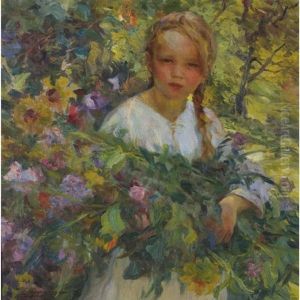A Girl With Flowers