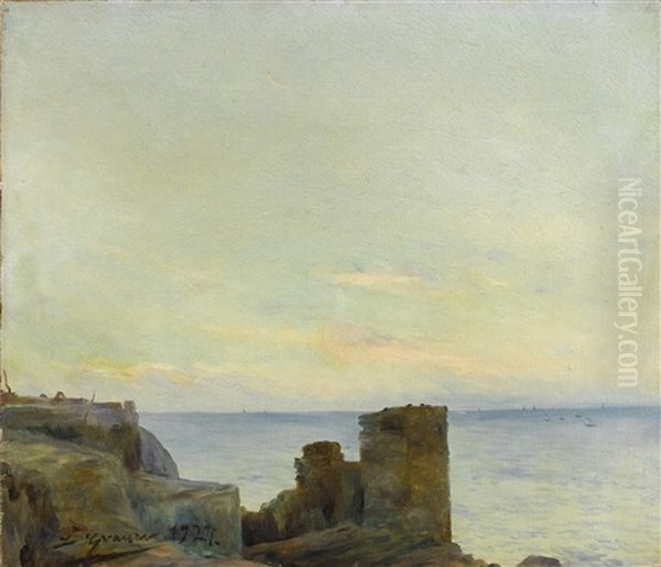 Seascape With Ruins - view 1