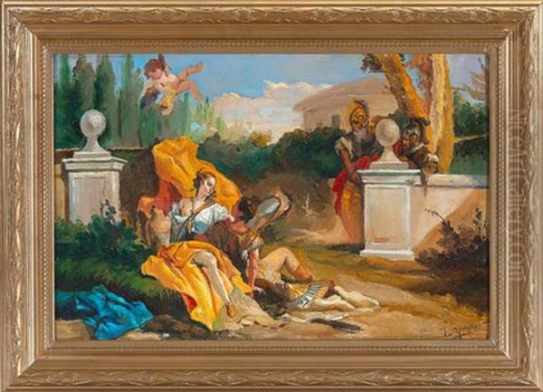 Classical Landscape With A Maiden And Her Admirer - view 1