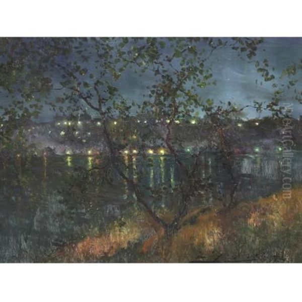 City Lights Reflection By Night - view 1