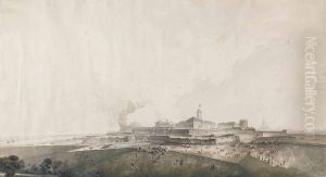View Of The Napoleonic Army Encamped Beneath The Walls Of Thecastello Sforzesco, Milan