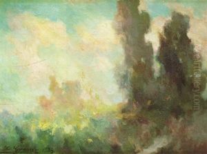 Paisaje De Atardecer by Luis Graner y Arrufi