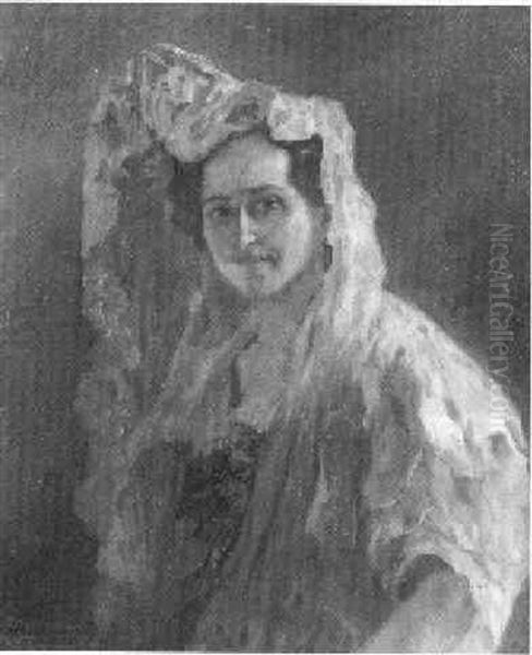 Joven Con Mantilla - view 1