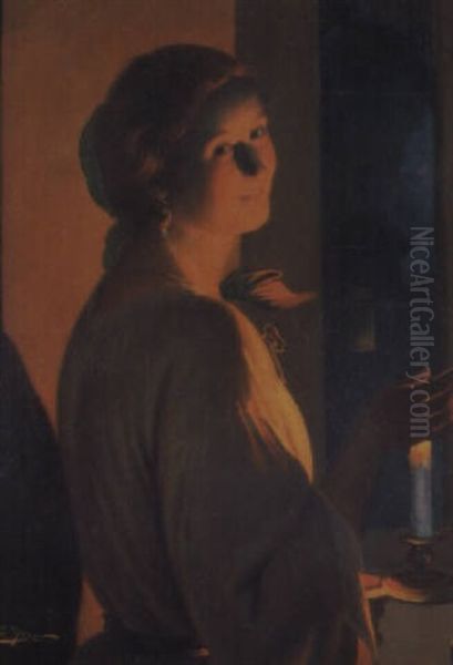 Muchacha Con Palmatoria Junto A La Ventana - view 1