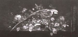 Still Life With Parrot And Flowers by Luis Graner y Arrufi