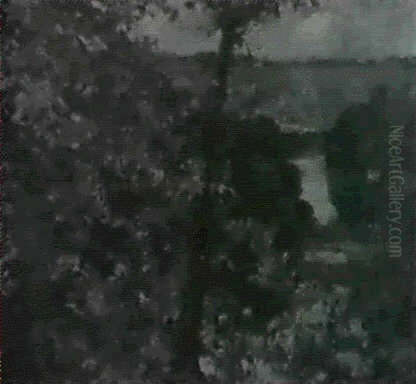 Impressionistic Forest And Lake Landscape - view 1