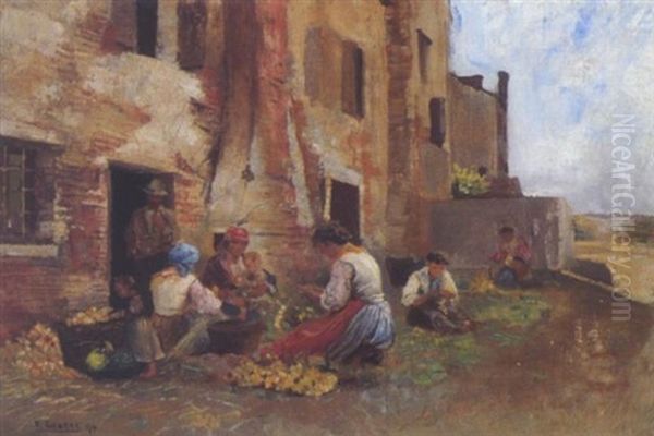 Zwiebelbinderinnen In Chioggia - view 1