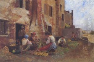Zwiebelbinderinnen In Chioggia
