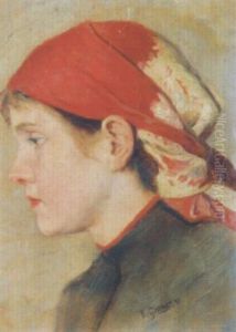 Bildnis Eines Bauernmadchens by Ernst Graner