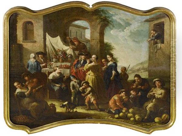 Allegorie Des Geruchs (+ Allegorie Des Geschmackssinns; Pair) - view 1