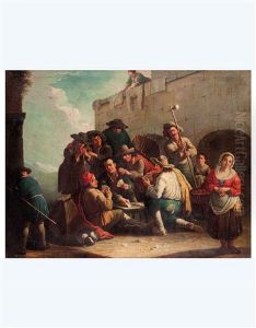 Paesani Che Giocano A Carte (+ Lite Tra Giocatori Di Carte; 2 Works) by Giovanni Michele Graneri