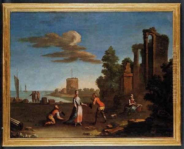 Paesaggio Marino Con Personaggi - view 1