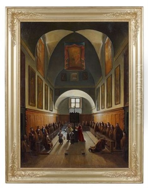 Le Choeur De La Chapelle Des Capucins De La Place Barberini A Rome - view 1