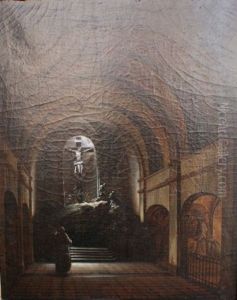 Interieur D'eglise Animee by Francois Marius Granet