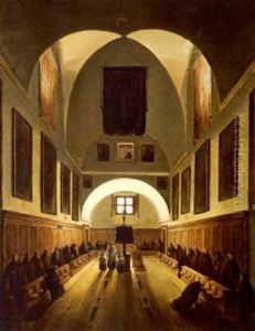 Le Chour De L'eglise Des Capuchins De La Place Barberini A Rome (after Francois-marius Granet) by Francois Marius Granet
