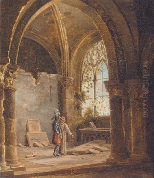 Surveying Damage To The Church - view 1