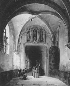 Procession Dans Un Cloitre