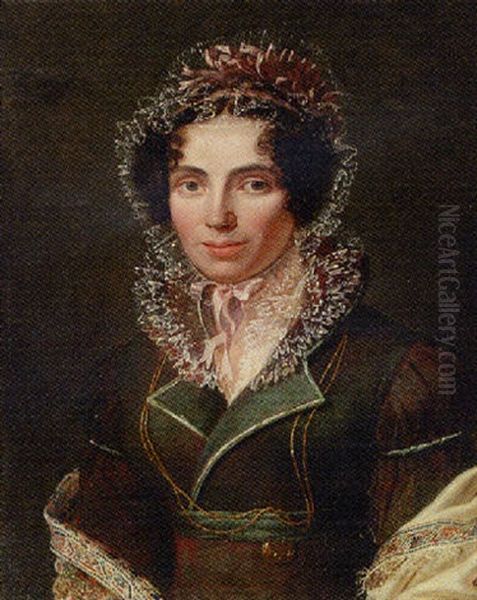 Portrait Of A Lady, In A Green Dress - view 1