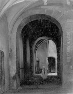 Interieur De Couvent by Francois Marius Granet