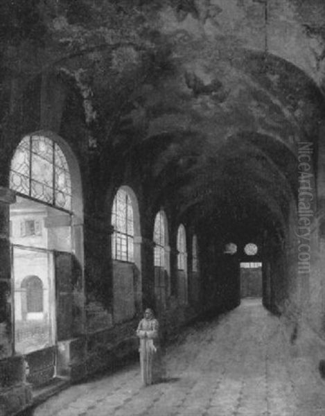 Le Moine Dans La Galerie Du Cloitre - view 1