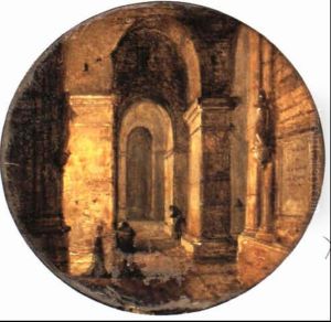 Conversation Dans Une Architecture by Francois Marius Granet