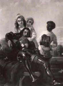Interieur D'un Couvent Avec Deux Religieuses