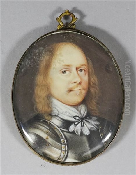 Miniature Shoulder Length Portrait Of A Gentleman Wearing Armour - view 1