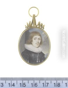 A Nobleman, Wearing Black Embroidered Doublet Slashed To Reveal White Chemise, White Lace Ruff A Nobleman, Wearing Black Embroidered Doublet Slashed To Reveal White Chemise, White Lace Ruff