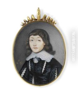 A Boy Called Abraham Cowley, In Embroidered Black Silk Doublet, Slashed To Reveal White Shirt, Lace Lawn Collar With Tassels A Boy Called Abraham Cowley, In Embroidered Black Silk Doublet, Slashed To Reveal White Shirt, Lace Lawn Collar With Tassels