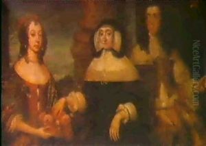 Portrait Of Mrs Wyllie With Her Son And Daughter Portrait Of Mrs Wyllie With Her Son And Daughter