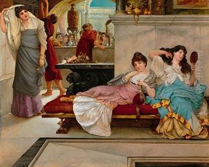 Orientalische Haremsszene Mit Parfumverkaufer by Leopold Graninger