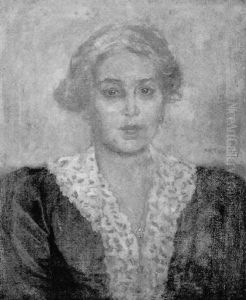 Bildnis Einer Dame Mit Weisem Spitzenkragen by Susanne Renate Granitsch