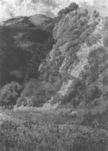 Touch-me-not Mountain From Ute Park, New Mexico by Blanche Chloe Grant