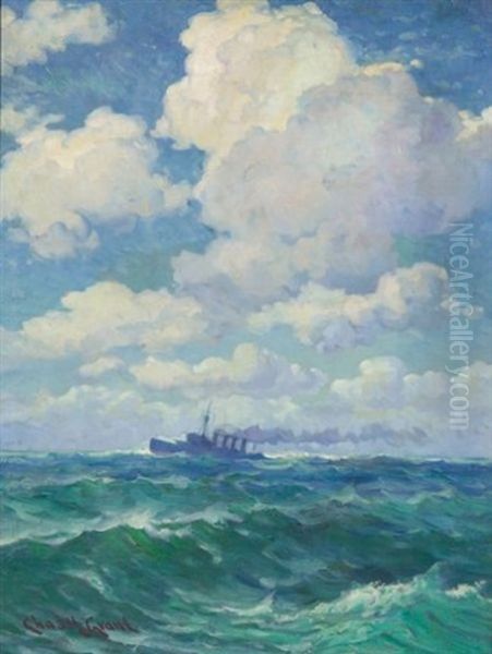 Steamer On The High Seas - view 1