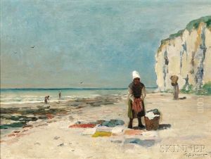 Peasant Women At Work On A Beach by Clement Rollins Grant