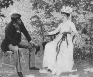 Figures In The Garden by Clement Rollins Grant