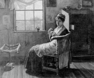 Woman Sewing by Clement Rollins Grant