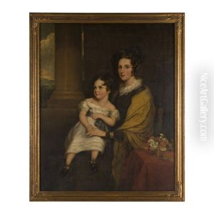 A Family Portrait Of Mrs George Kinnear And Her Daughter Janet by Sir Francis Grant