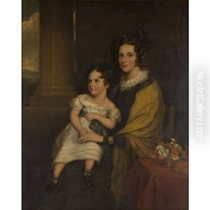 A Family Portrait Of Mrs George Kinnear And Her Daughter Janet by Sir Francis Grant