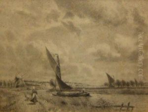 Wherry By A Windmill by Robert Bagge-Scott