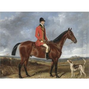 Portrait Of Charles Davis, Hunstman To The Royal Buckhounds by Sir Francis Grant