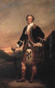 Portrait Of General Sir Gordon Drummond In Highland Dress by Sir Francis Grant
