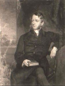 Portrait Of Rev. Walter Hudson Holding A Book by Sir Francis Grant