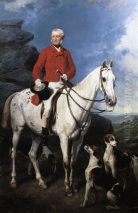 Portrait Of Charles Trelawny, Esq., Master Of The Dartmoor Hunt by Sir Francis Grant