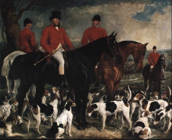 Portrait Of Gerard Leight, Master Of The Hertforshire Hounds At A Meet - view 1