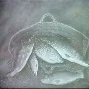 Fischstilleben by Thomas Philip Weddell Grantham