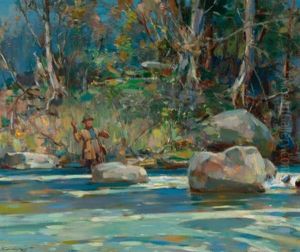 Trout Fishing by Walter Granville-Smith