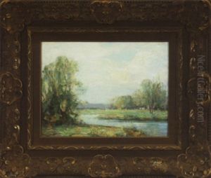 Impressionistic River Landscape Impressionistic River Landscape