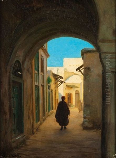 Promeneurs Dans Une Rue De Tunis - view 1