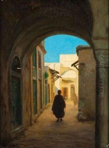 Promeneurs Dans Une Rue De Tunis